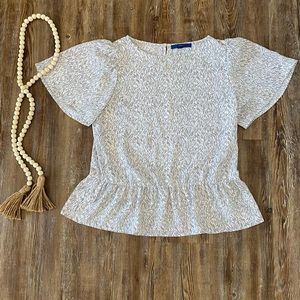 Black & White Peplum Top